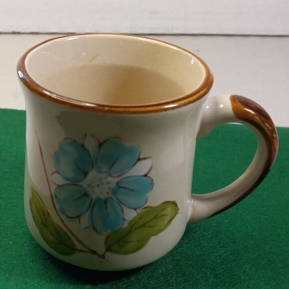 Vintage Bonay Stoneware Collection Mug Blue and White Flower Cottagecore - Picture 1 of 6